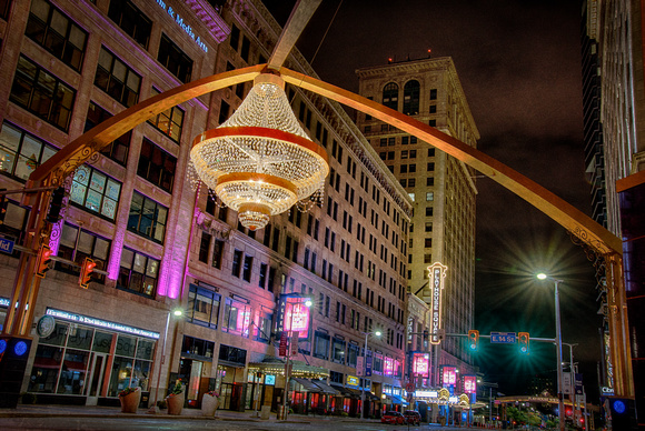 Playhouse Square Chandelier Looking East